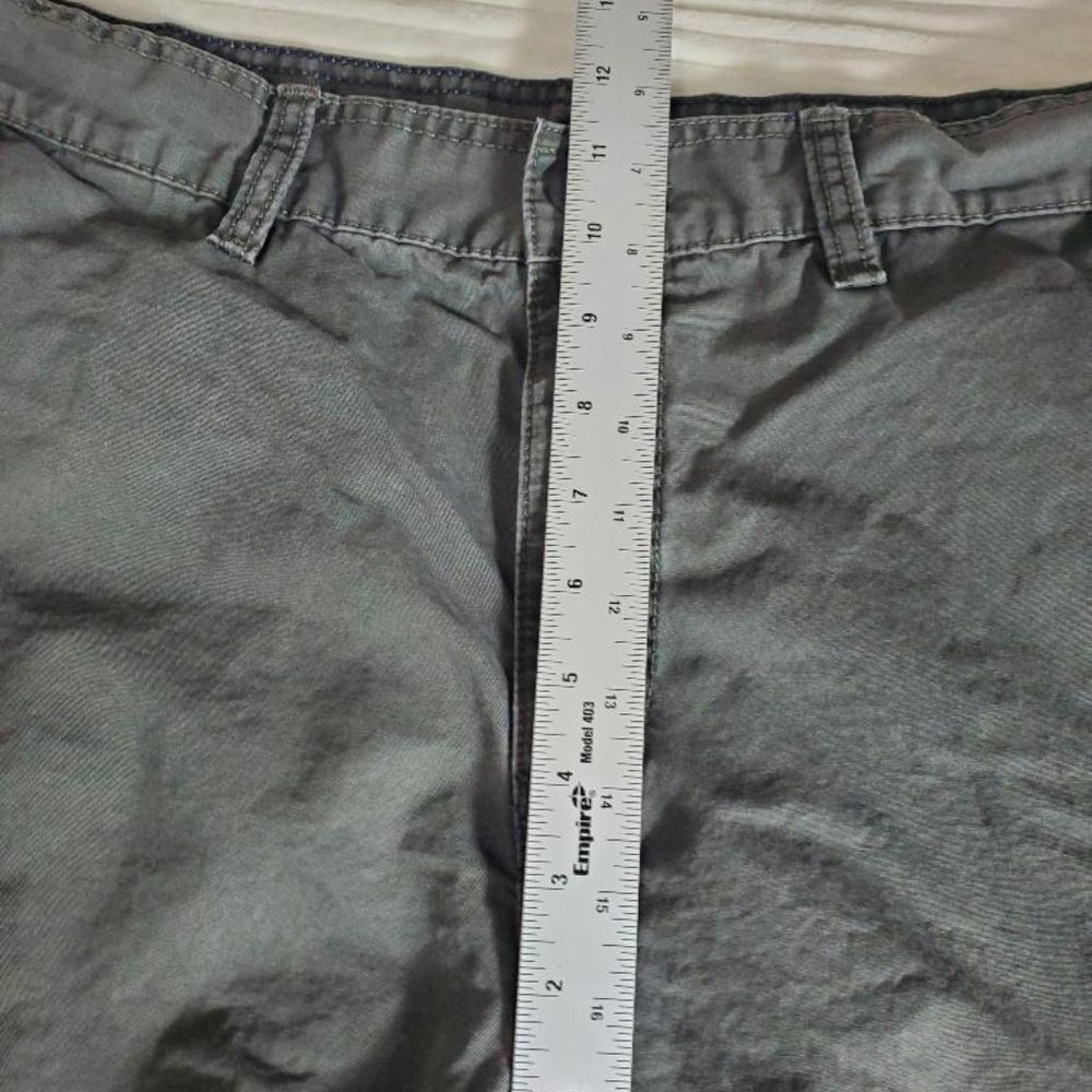 Gap Cargo Shorts Mens 34 Gray Green Snap Pockets 100% Cotton - Picture 7 of 9